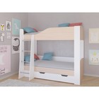 Детская двухъярусная кровать «Астра 2», цвет белый / дуб молочный - фото 295458493