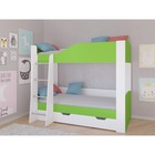 Детская двухъярусная кровать «Астра 2», цвет белый / салатовый - фото 295458505