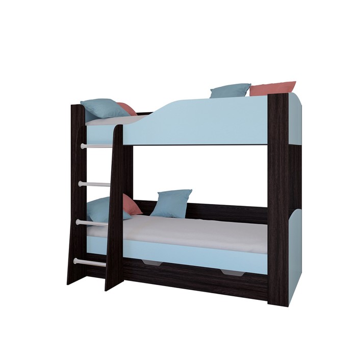 Детская двухъярусная кровать «Астра 2», цвет венге / голубой - фото 1908828981