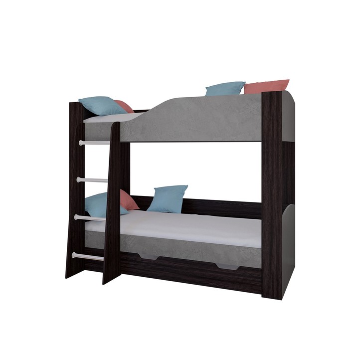 Детская двухъярусная кровать «Астра 2», цвет венге / железный камень - фото 1908828990