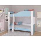 Детская двухъярусная кровать «Астра 2», без ящика, цвет белый / голубой - фото 109871197