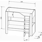 Детская двухъярусная кровать «Астра 2», без ящика, цвет дуб молочный / железный камень 7674138 - фото 81378