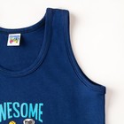 Комплект (майка/трусы) для мальчика, цвет синий, рост 104 - фото 34995557