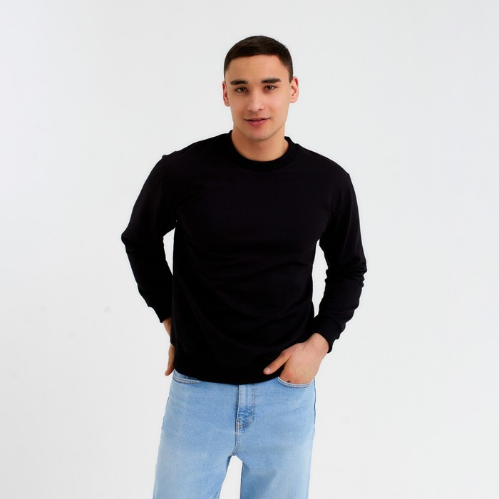 Свитшот мужской MINAKU: Casual collection MAN, размер 52, чёрный - Фото 1