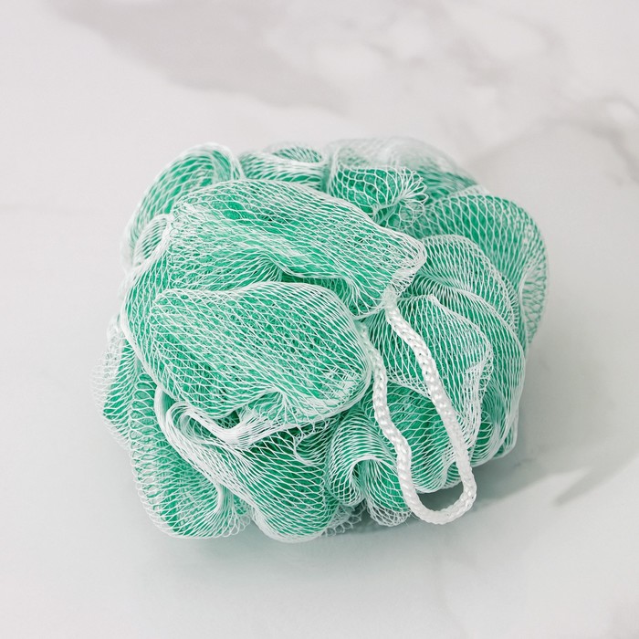 Мочалка для тела «Градиент», 40 гр, цвет зелёный - фото 1891205350