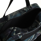 Сумка хозяйственная на молнии, с увеличением, наружный карман, цвет серый/чёрный - фото 23880567