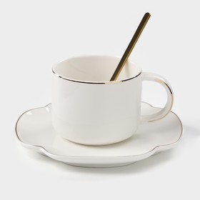 Кофейная пара «Ферреро», чашка 180 мл, блюдце d=14,5 см, цвет белый
