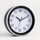 Часы - будильник настольные "Классика", с подвесом, дискретный ход, 15 х 4 см. белый - Фото 2
