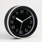 Часы - будильник настольные "Классика", с подвесом, дискретный ход, 15 х 4 см, черный - фото 6533630