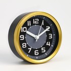 Часы - будильник настольные "Классика", дискретный ход, 9.5 х 9.5 см, АА - фото 6533636