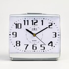 Будильник «Классика», дискретный ход, 14.3×6.5×13.2 см, от батарейки АА, серебро - Фото 2