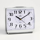 Будильник «Классика», дискретный ход, 14.3×6.5×13.2 см, от батарейки АА, серебро - Фото 3