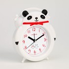 Часы - будильник настольные "Милая панда" детские, дискретный ход, 16 х 13 см, АА - фото 6533650