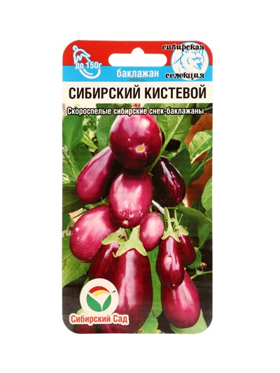 Семена Баклажан «Сибирский кистевой», 20 шт., «Сибирский сад»