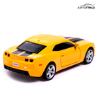 Машина металлическая CHEVROLET CAMARO, 1:32, открываются двери, инерция, цвет жёлтый - Фото 5