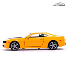 Машина металлическая CHEVROLET CAMARO, 1:32, открываются двери, инерция, цвет жёлтый - Фото 6