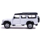 Машина металлическая LAND ROVER DEFENDER, 1:32, открываются двери, инерция, цвет белый - Фото 5