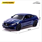 Машина металлическая MERCEDES-AMG C63 S COUPE, 1:32, открываются двери, инерция, цвет синий - фото 6533748