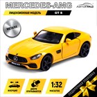 Машина металлическая MERCEDES-AMG GT S, 1:32, открываются двери, инерция, цвет жёлтый - фото 4998095
