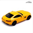 Машина металлическая MERCEDES-AMG GT S, 1:32, открываются двери, инерция, цвет жёлтый - фото 8618792