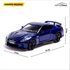 Машина металлическая NISSAN GT-R (R35), 1:32, открываются двери, инерция, цвет синий - Фото 2