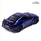 Машина металлическая NISSAN GT-R (R35), 1:32, открываются двери, инерция, цвет синий - фото 8975008