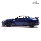 Машина металлическая NISSAN GT-R (R35), 1:32, открываются двери, инерция, цвет синий - Фото 6