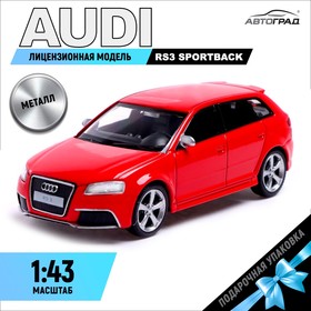 Машина металлическая AUDI RS3 SPORTBACK, 1:43, цвет красный 7152975