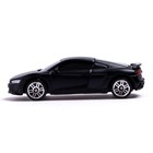Машина металлическая AUDI R8 COUPE, 1:64, цвет черный матовый - Фото 2