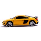 Машина металлическая AUDI R8 COUPE, 1:64, цвет жёлтый - фото 8679296
