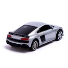 Машина металлическая AUDI R8 COUPE, 1:64, цвет серебро - Фото 3