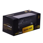 Машина металлическая BMW M5, 1:64, цвет черный матовый - Фото 4