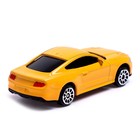 Машина металлическая FORD MUSTANG, 1:64, цвет жёлтый - Фото 3