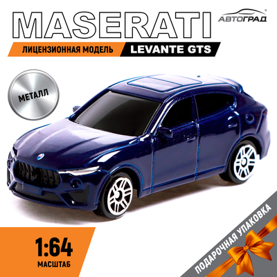 Машина металлическая MASERATI LEVANTE GTS, 1:64, цвет синий