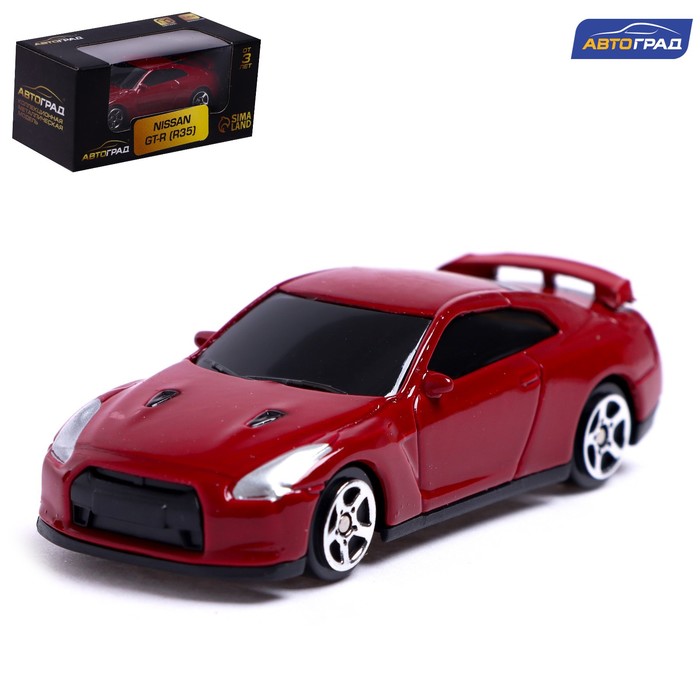 Машина металлическая NISSAN GT-R (R35), 1:64, цвет красный - Фото 1