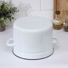 Кастрюля эмалированная, 6 л, белая - Фото 3