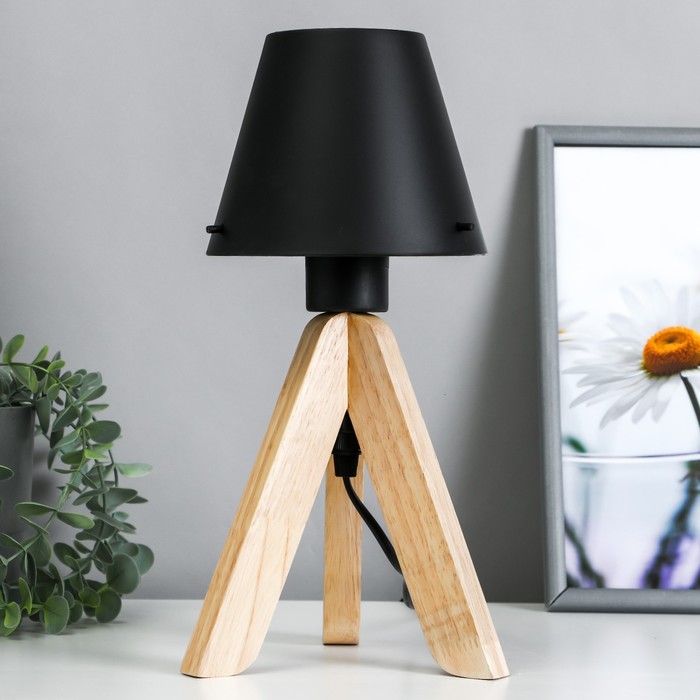 Лампа настольная Шериф 1×40 Е27 коричневый 18×18×38 см - Фото 1