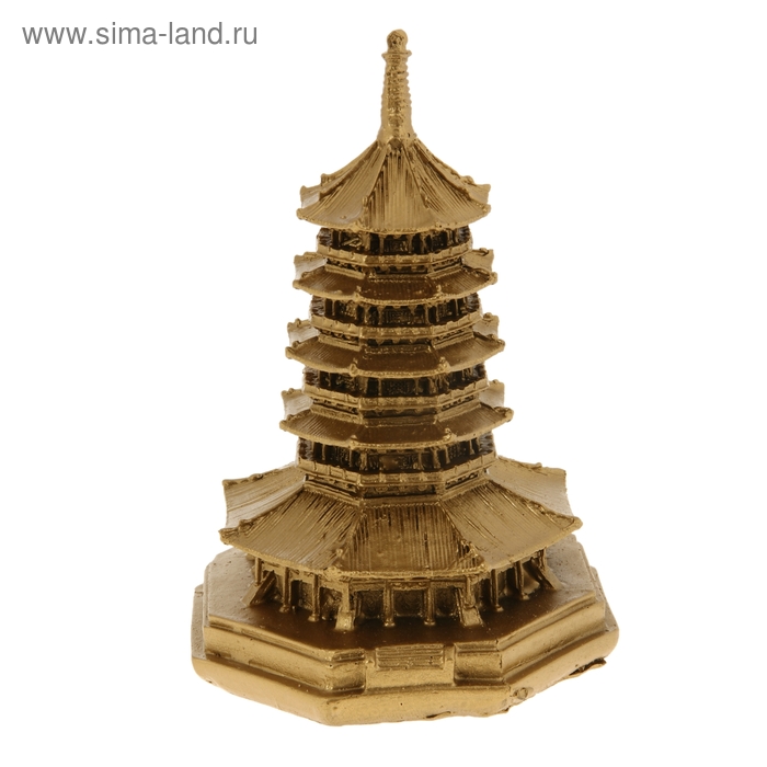 Нэцкэ бронза "Пагода" пять ярусов 15,5 x 10,5 x 10,5 см - Фото 1