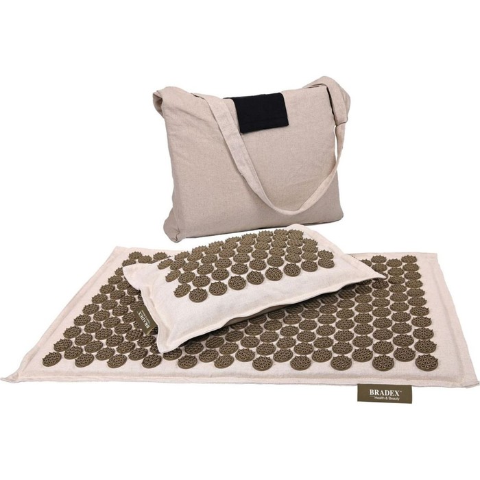 Набор акупунктурный Bradex «НИРВАНА»: подушка, коврик, сумка - Фото 1