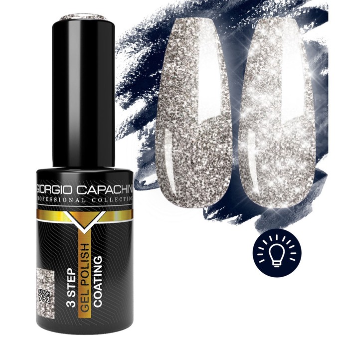 Гель-лак для ногтей "Giorgio Capachini", светоотражающий, тон 732, 8 мл 26086