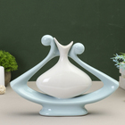 ваза керамика абстракция 32*23,5 см кувшин в цветке голубой - Фото 1