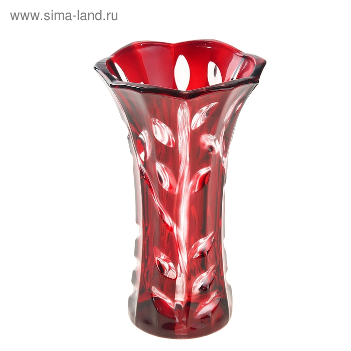 ваза стекло иллюзия 21*12,5 см верба - Фото 1