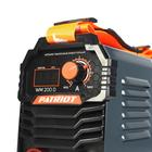 Аппарат сварочный инверторный Patriot WM200D, 220 В, 9.1 кВт, 20-200 А, электроды 1.6-5 мм - фото 24548969