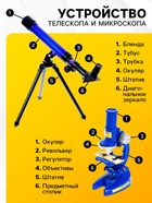 Игровой набор ученого 2 в 1 «Микроскоп и телескоп», 11 предметов - Фото 2