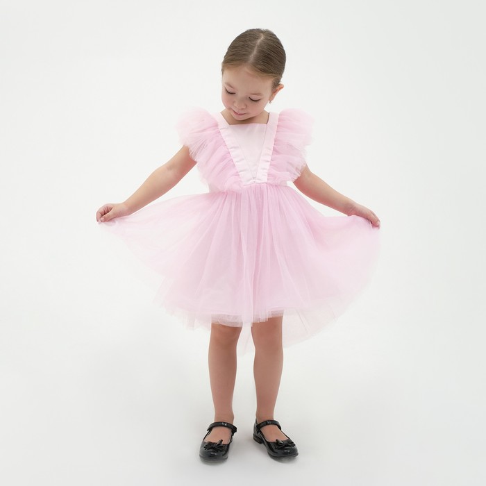 Платье нарядное детское KAFTAN, р. 28 (86-92 см), розовый - фото 1907369567