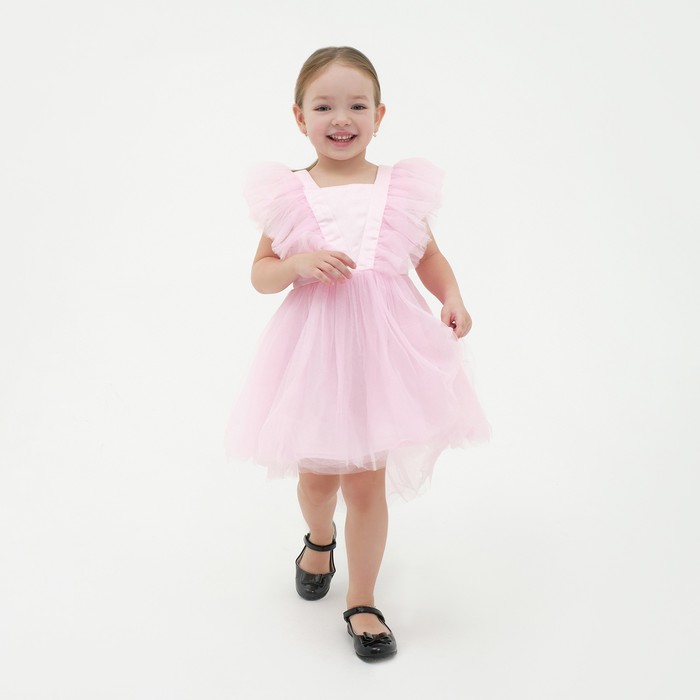 Платье нарядное детское KAFTAN, р. 32 (110-116 см), розовый - фото 1907369574