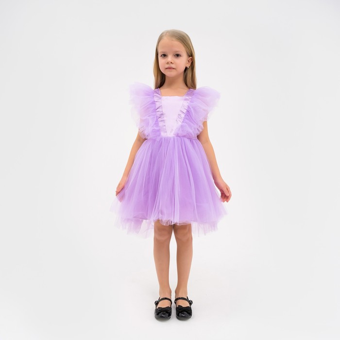 Платье нарядное детское KAFTAN, р. 28 (86-92 см), фиолетовый - фото 1907369641