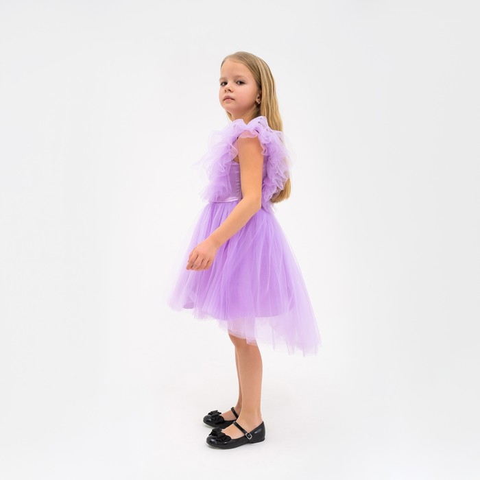 Платье нарядное детское KAFTAN, р. 30 (98-104 см), фиолетовый - фото 1926346366
