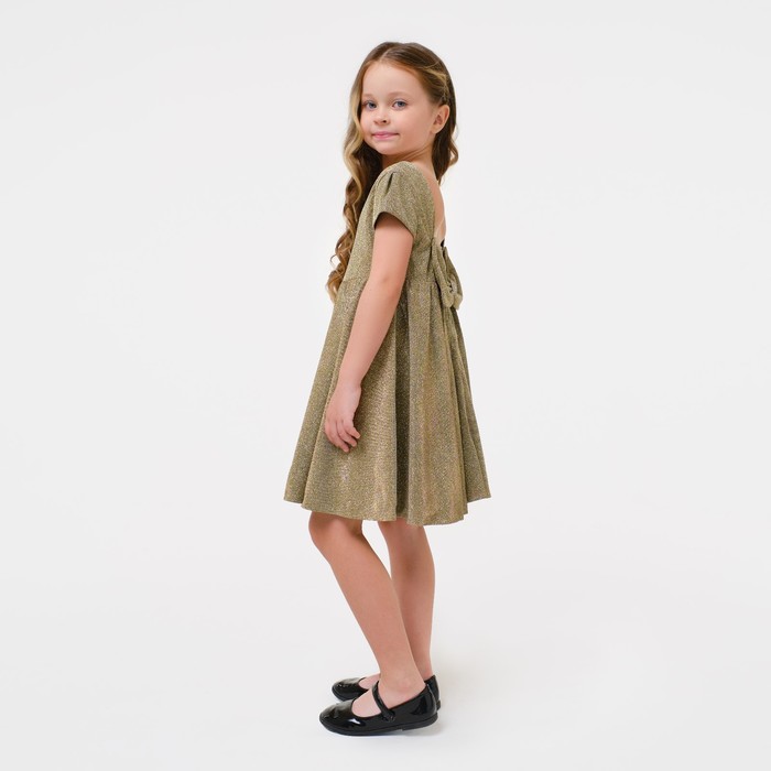 Платье нарядное детское KAFTAN, р. 32 (110-116 см), золотистый - фото 1907369701