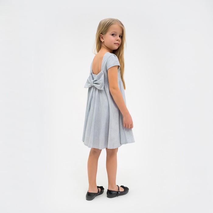 Платье нарядное детское KAFTAN, р. 28 (86-92 см), серебристый - фото 1907369724